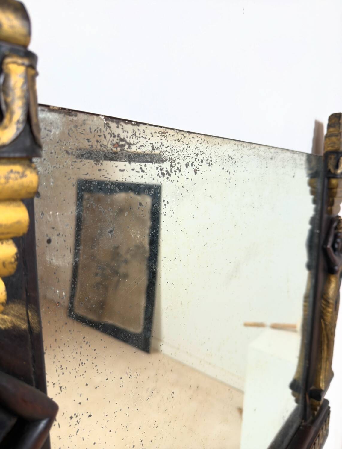 Art Deco style mirror in carved wood