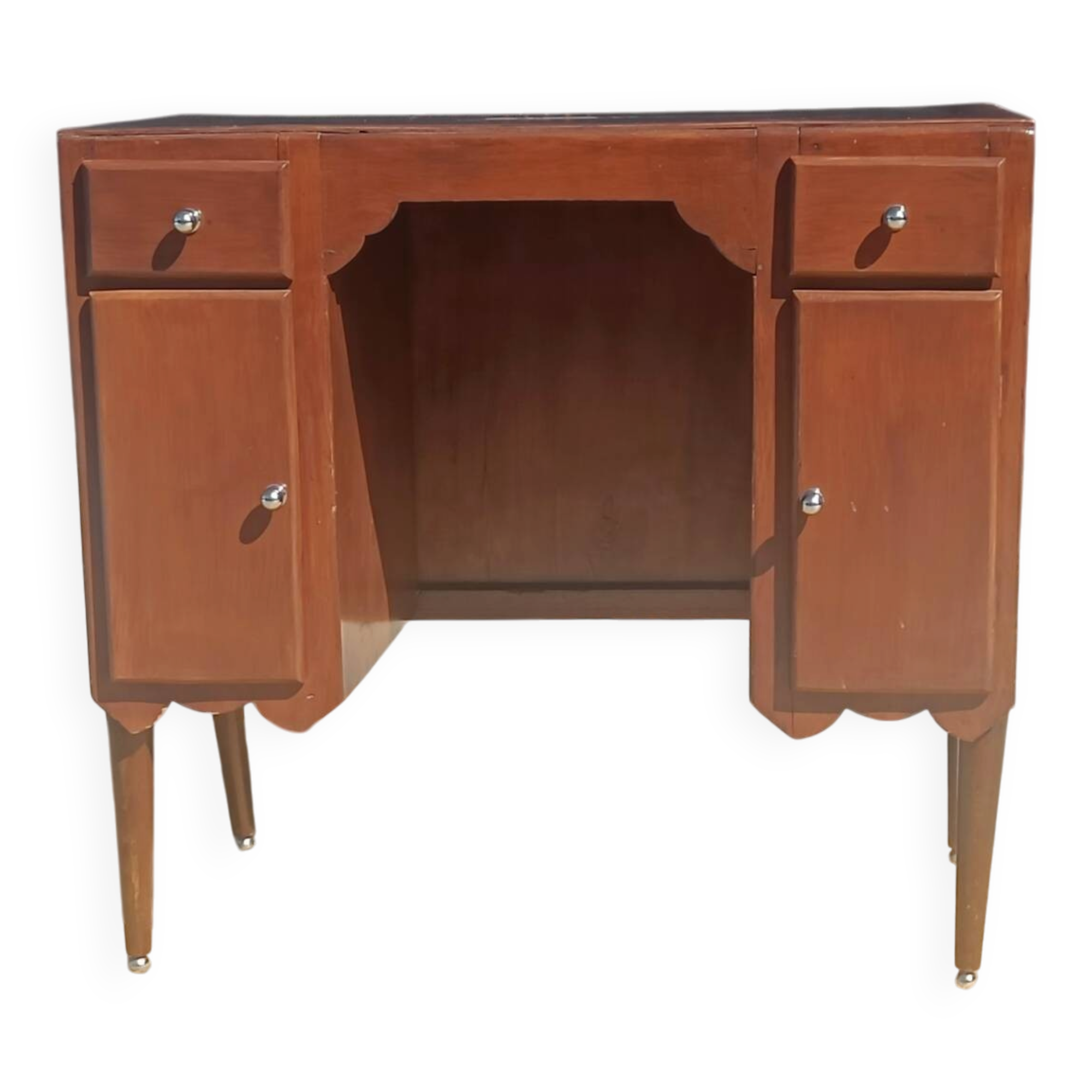 Bureau vintage artisanal en bois