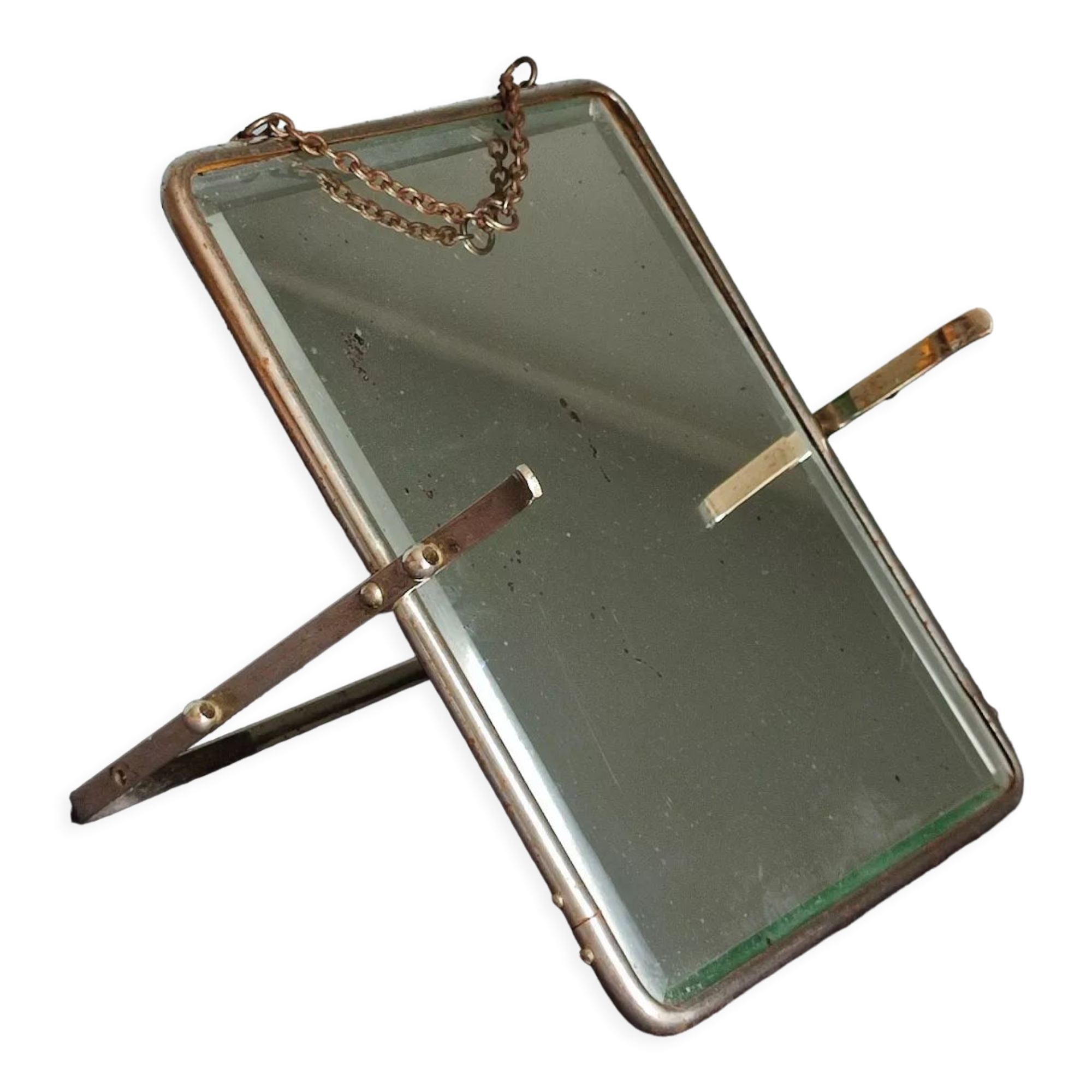 Beveled barber mirror 21x25cm