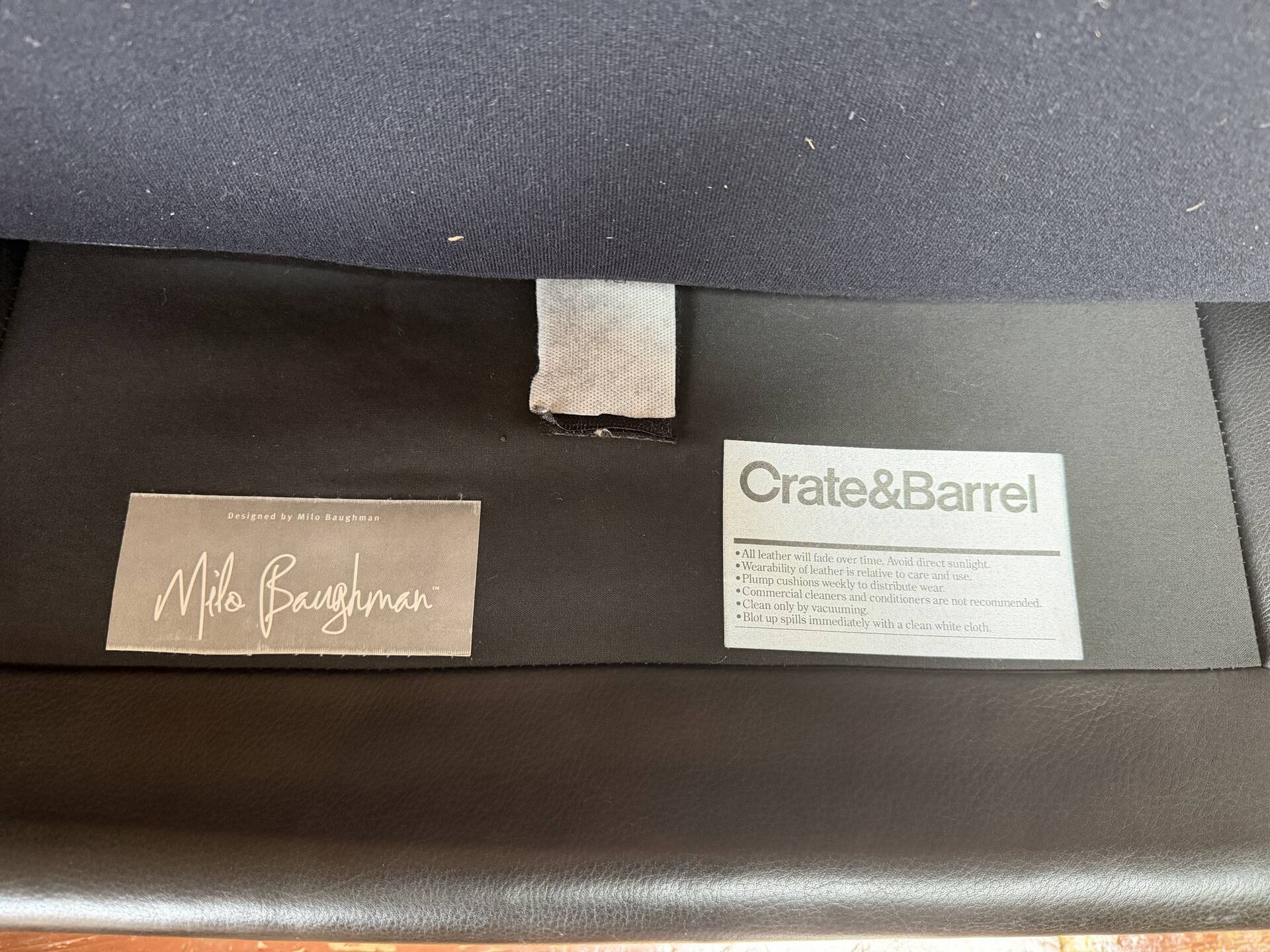 2 chairs Crate & Barrel Milo Baughman