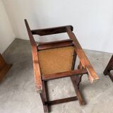Paire de fauteuils style espagnol bois sculpté 1900