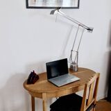 Louis XVI style oak desk console table