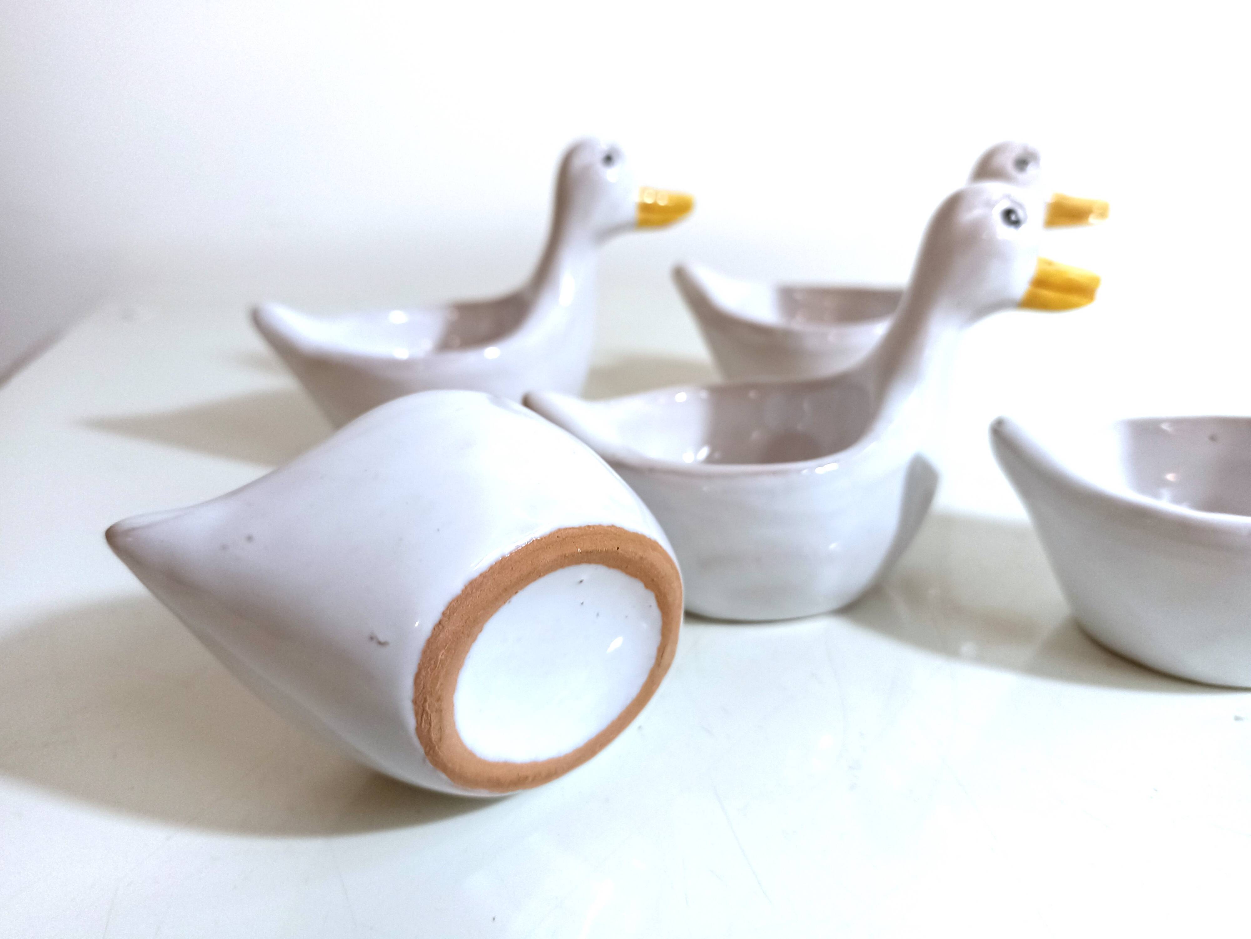 Lot de 5 coquetiers canard vintage