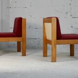 André Sornay pair of "raspberry" heaters. France, circa 1960