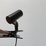 Minimalist postmodern clamp lamp by Erco, 1980s.