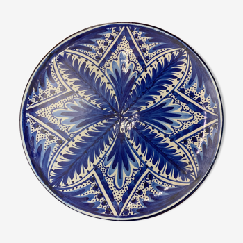 Andalusian decorative dish blue sign
