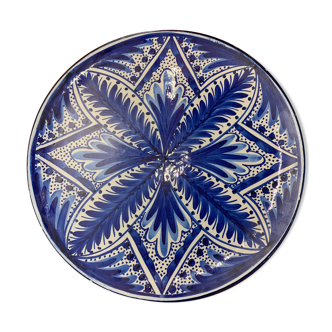 Andalusian decorative dish blue sign