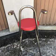Metal bar chair and industrial Skaï 70s