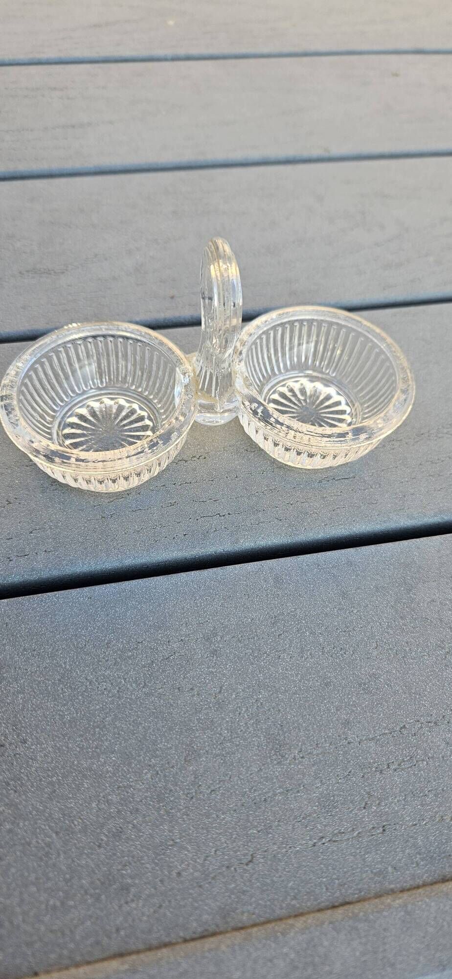 Saliere te poivriere en verre
