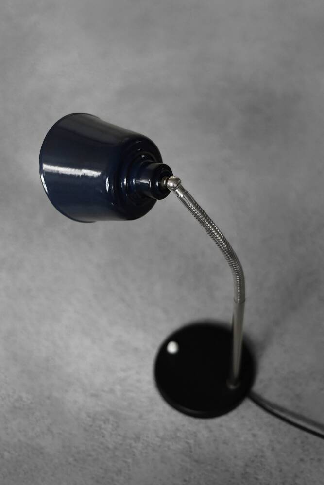 Industrial metal desk lamp, Poland circa 1950.