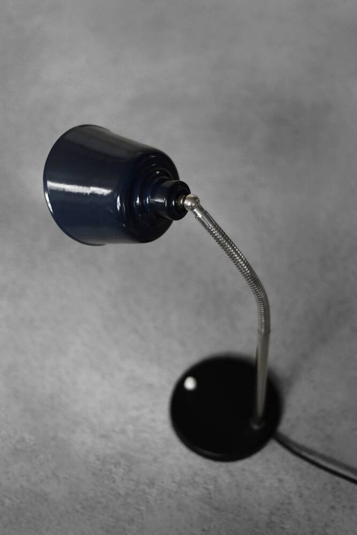 Industrial metal desk lamp, Poland circa 1950.