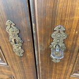 Rustic cabinet vintage fir paint original Alsace 1900s