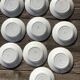 10 Assiettes plates Colette HBCM bleu et safran