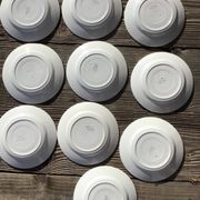 10 Assiettes plates Colette HBCM bleu et safran