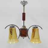 Art deco hanging lamp in glass