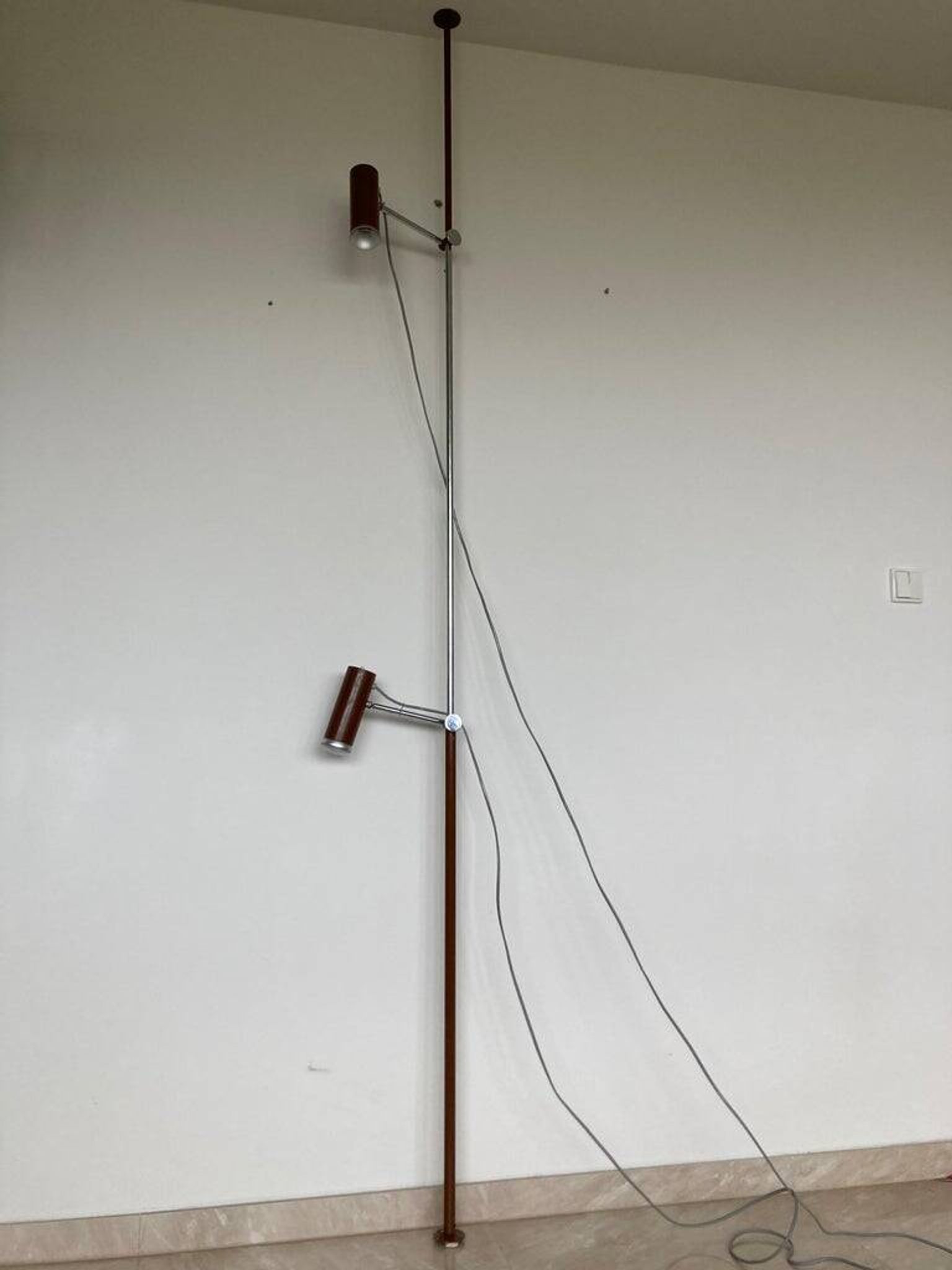Rare Midcentury Floor to Ceiling Lamp by Josef Hůrka for Napako, 1960s