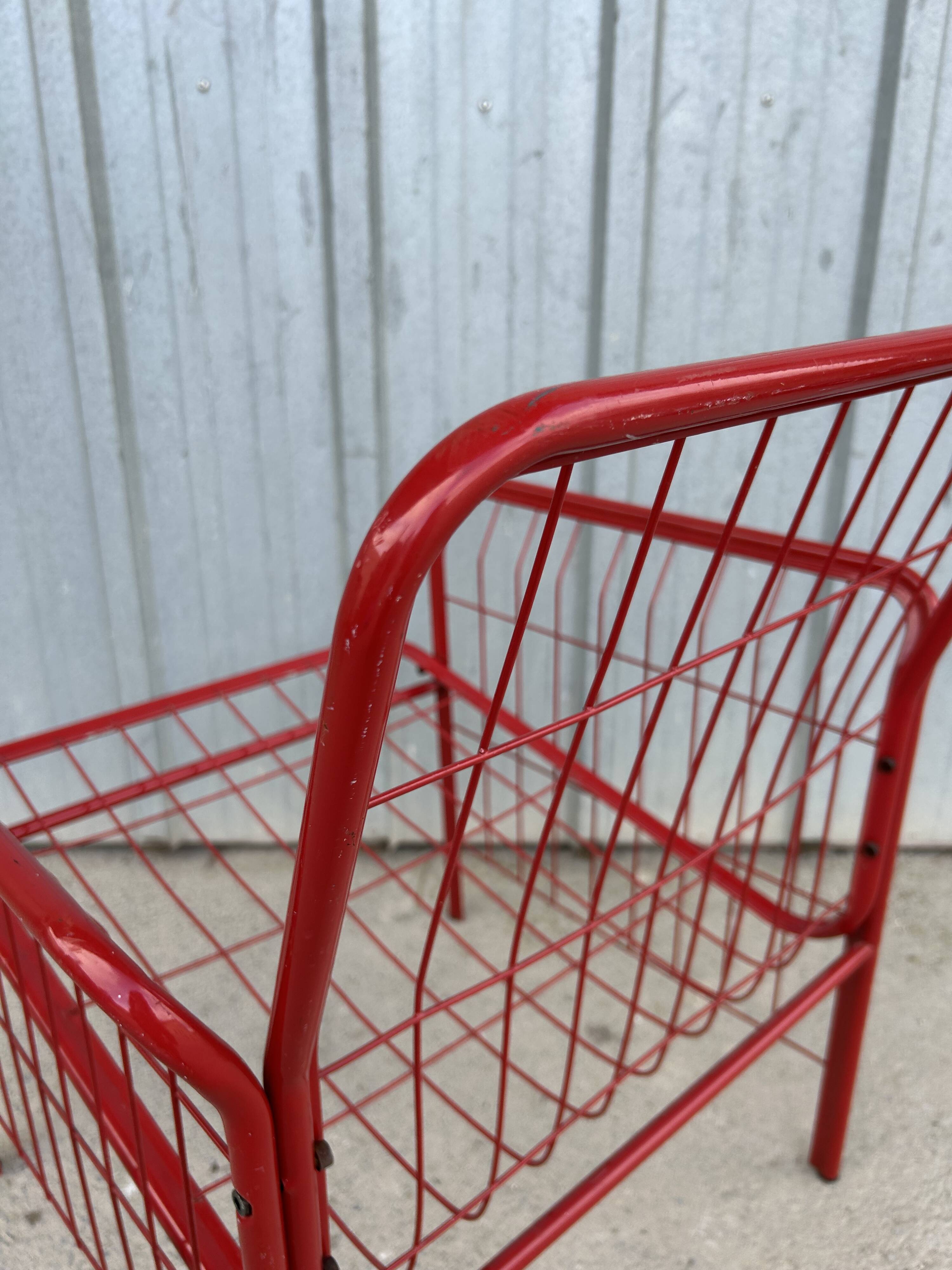 Vintage 80s grid armchair