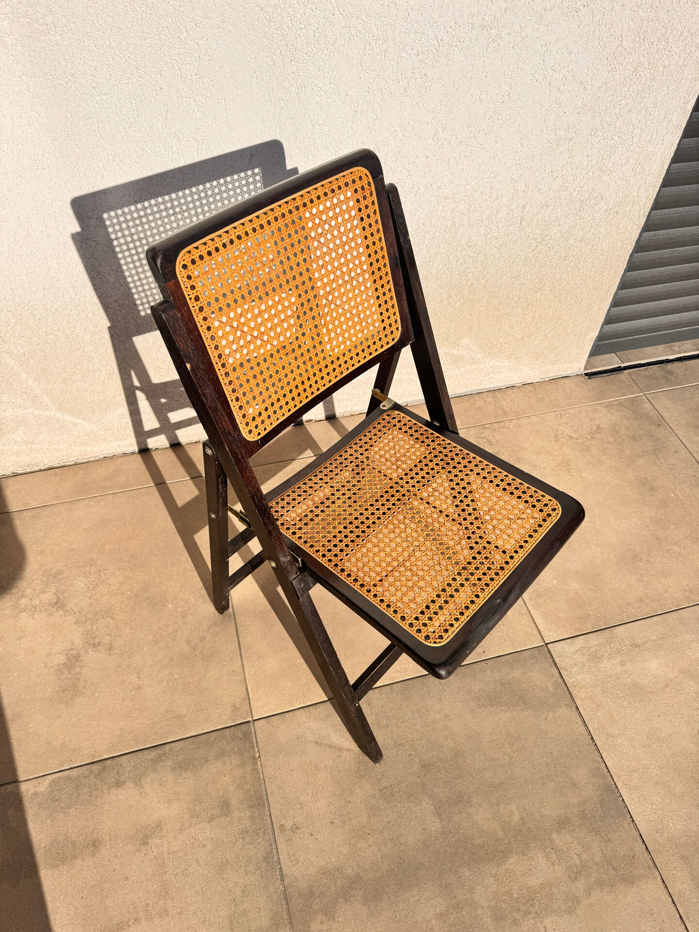 Chaise pliante  Cesca en bois et cannage