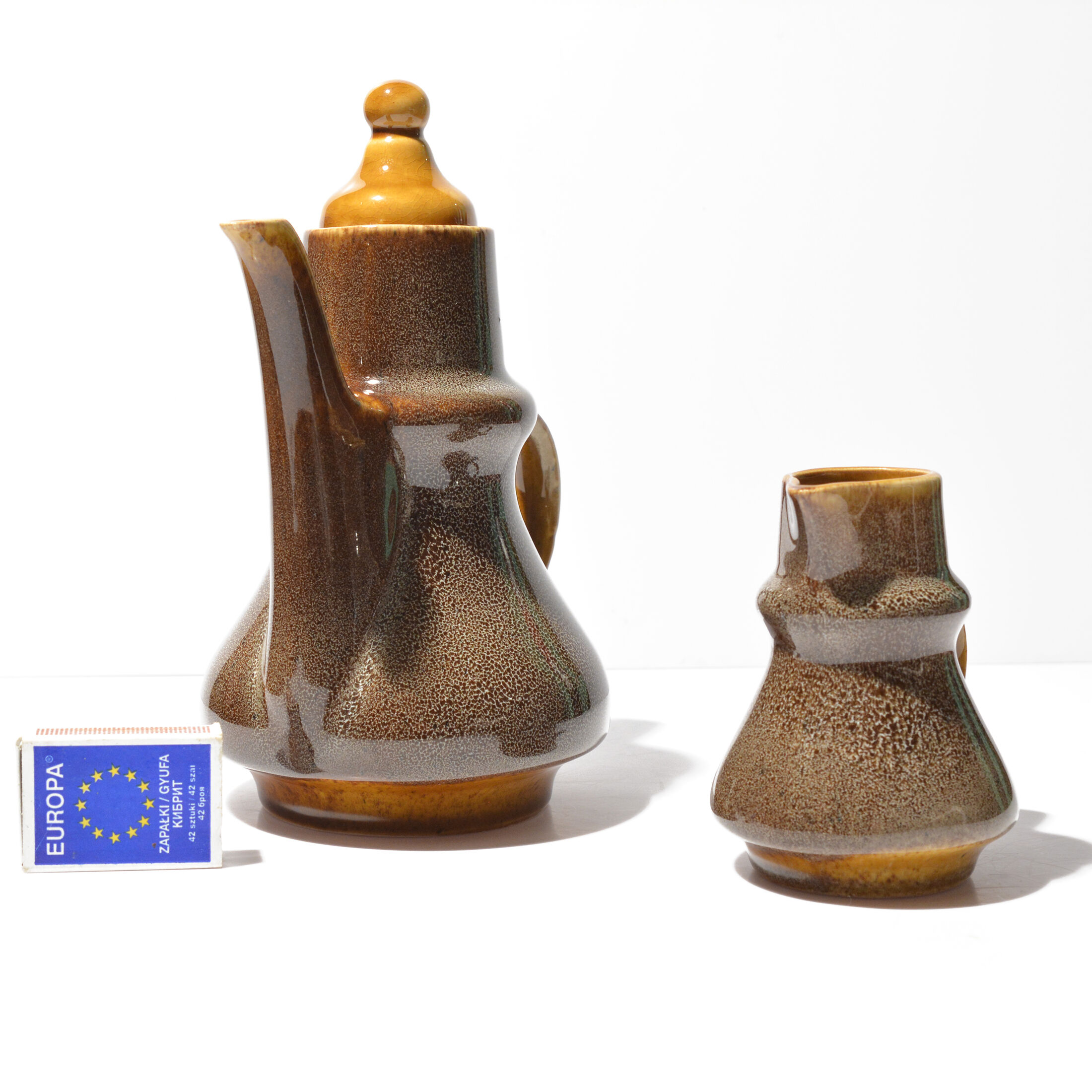 Jug and milk jug, Opal coffee service, designed by A. Sadulski, Poland, 1960s