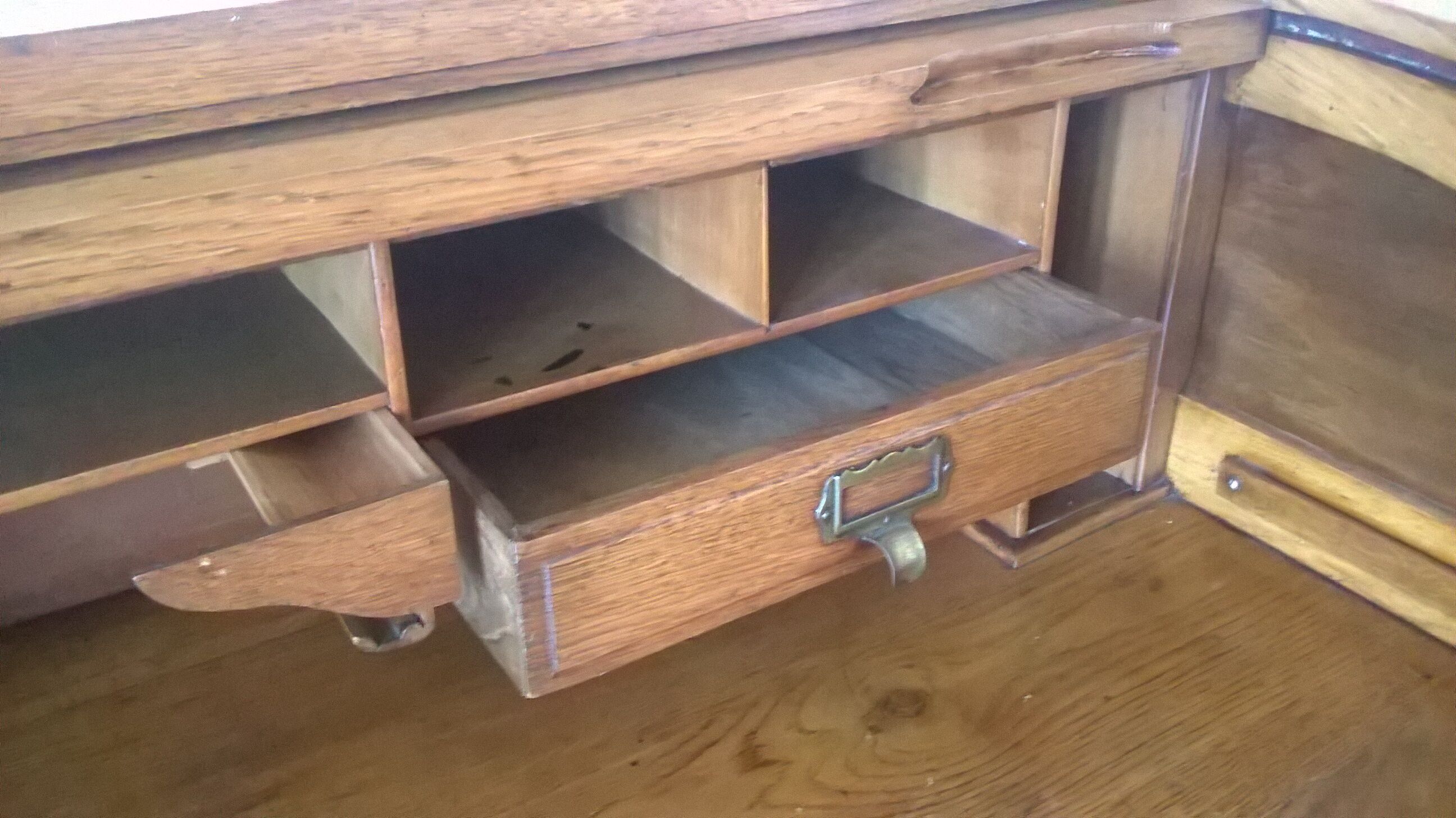 American desk with oak curtain