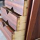 Small Italian wooden desk with brass details.