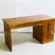 Small cubist Art Deco desk in walnut veneer, Belgium, 1930.