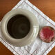 Glazed sandstone mustard pot Meaux