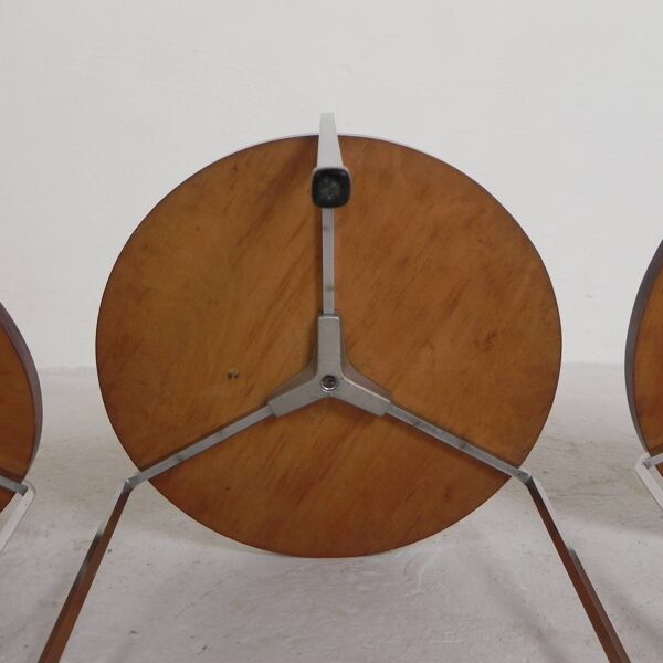 Ensemble de 3 tables d'appoint, tables gigognes Vaza Roden, années 1960