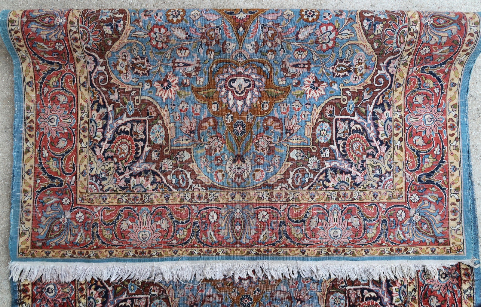 Indian silk rug 1950
