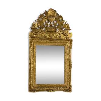 Golden Carved Wood Regency Mirror, Early 18th Century