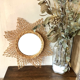 Wicker sun mirror 46.5 x 46.5 cm