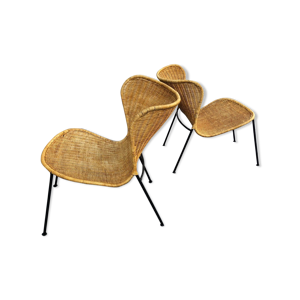 paire de fauteuils en - 1950