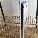 Vintage vinyl coffee table on wheels 1960