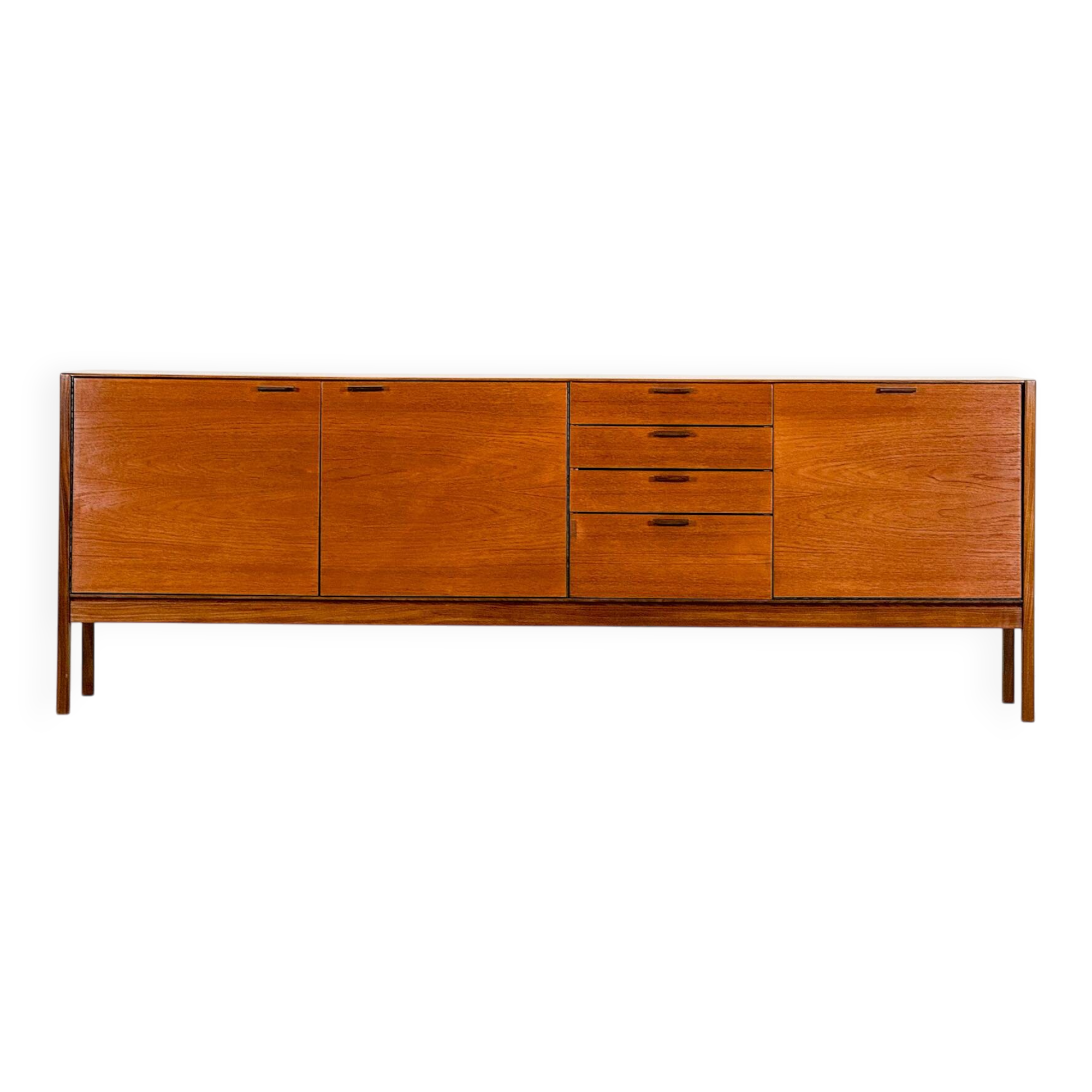 Mid-Century Sideboard by Meredew (Brown Leather Handles)