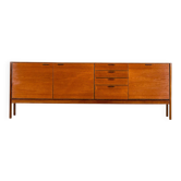 Mid-Century Sideboard by Meredew (Brown Leather Handles)