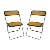 pair of vintage cantique folding chairs