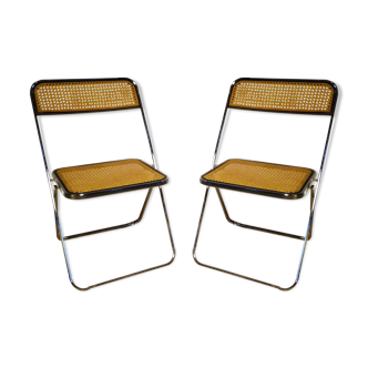 pair of vintage cantique folding chairs