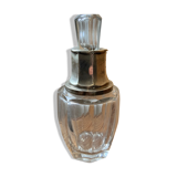 Antique crystal bottle and silver frame diamond punch perfume