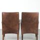 Set of 6  dining chairs/side chairs with armrests made of cow leather