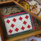 Yellow Dwarf in wooden dated 1921 with tokens