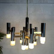 Vintage design 'hexagon' black & gold chandelier – Boulanger