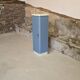 Small Mado 1960 kitchen column unit in yellow formica restyled in blue