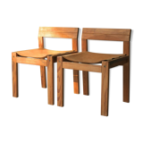 Paire de chaises en bois