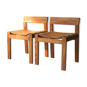 Pair of wooden chairs