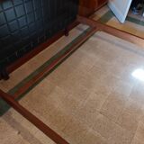 Scandinavian bed in rosewood with built-in bedside