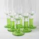 Set of 6 Limoncino Sherry Glasses / Green Sorbetto Stemware /Bormioli Rocco