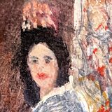 Table from the early 20th century "The Spanish Woman" signed JJB