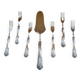 Dessert set (forks and spoons) - 800 silver