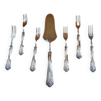 Dessert set (forks and spoons) - 800 silver