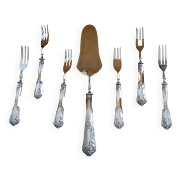 Dessert set (forks and spoons) - 800 silver